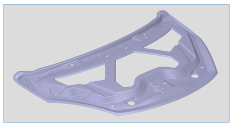  Final bonnet inner design chosen at the end of all the topology optimisation iterations