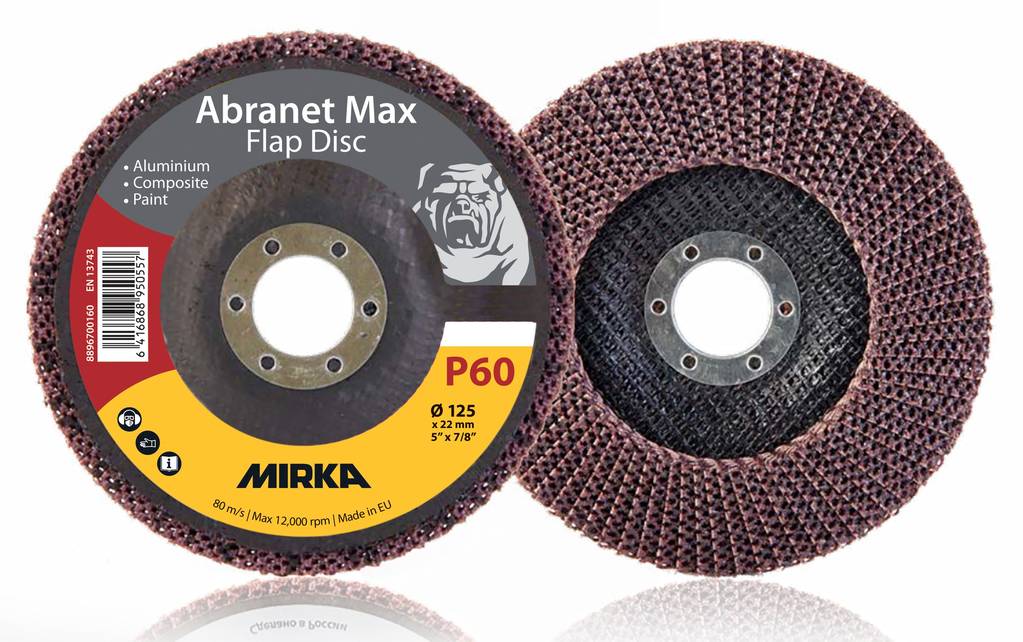Mirka Abranet Max Flap discs are ideal for use on composites 